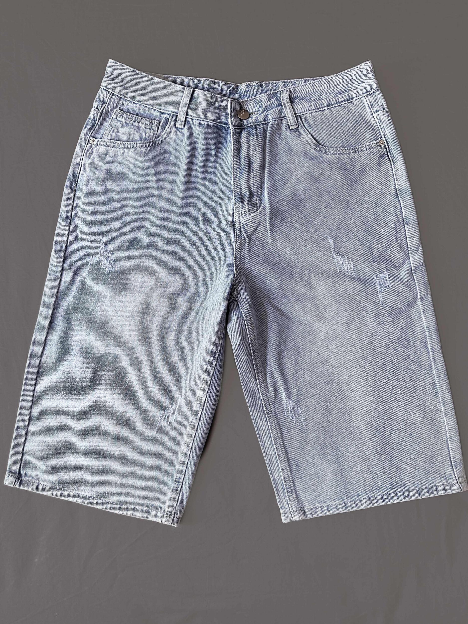 Men's Denim Jeans With Pockets - Summer Outfit