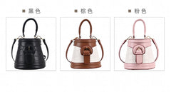 Crocodile Pattern Tote Bag Contrast Bucket Bag PU Leather Women's Handbag