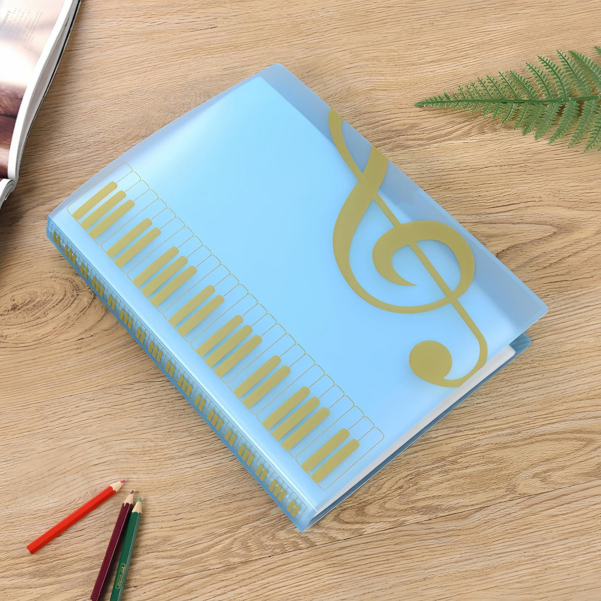 Music Score Book A4 Folder Stave Piano Insert Clip