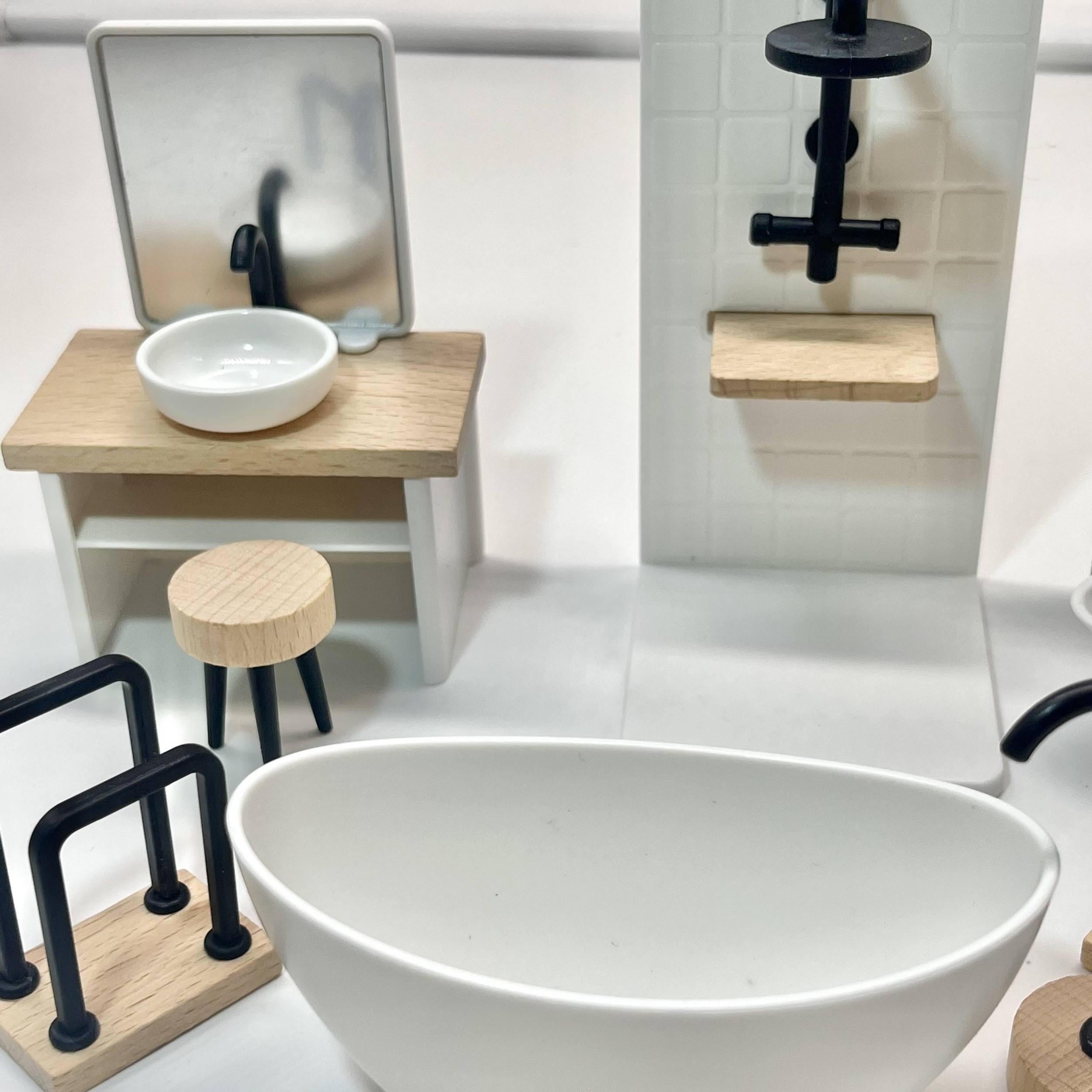1:12 Dollhouse Bathroom Set for Realistic Detail
