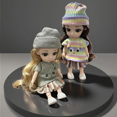 6.3 Inch Movable Joint Doll Soft Body Girl Toy Mixed
