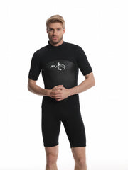 Men's Short Sleeve Diving Suit Back Zipper Wetsuit