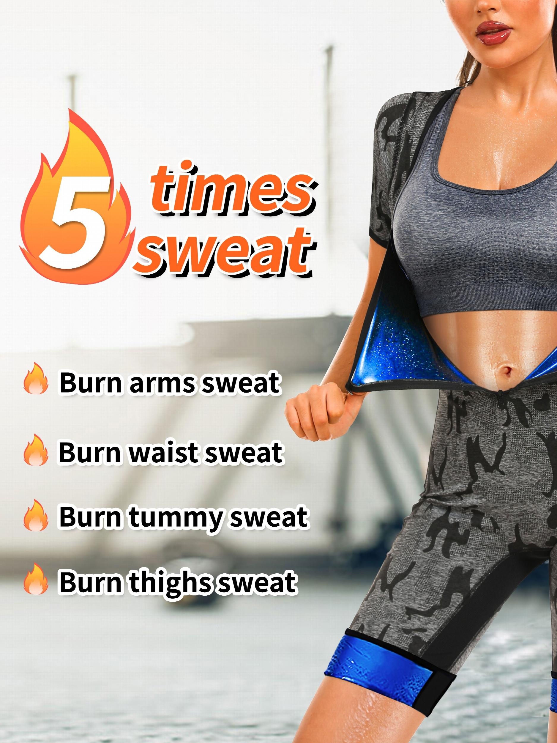 Women's Sauna Suit Sweat Shirt Slimming Vest with Mesh for Weight Loss