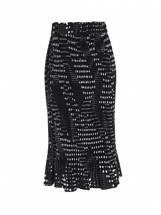Polka Dot Print Skirt Casual Fall & Spring Women's Clothing