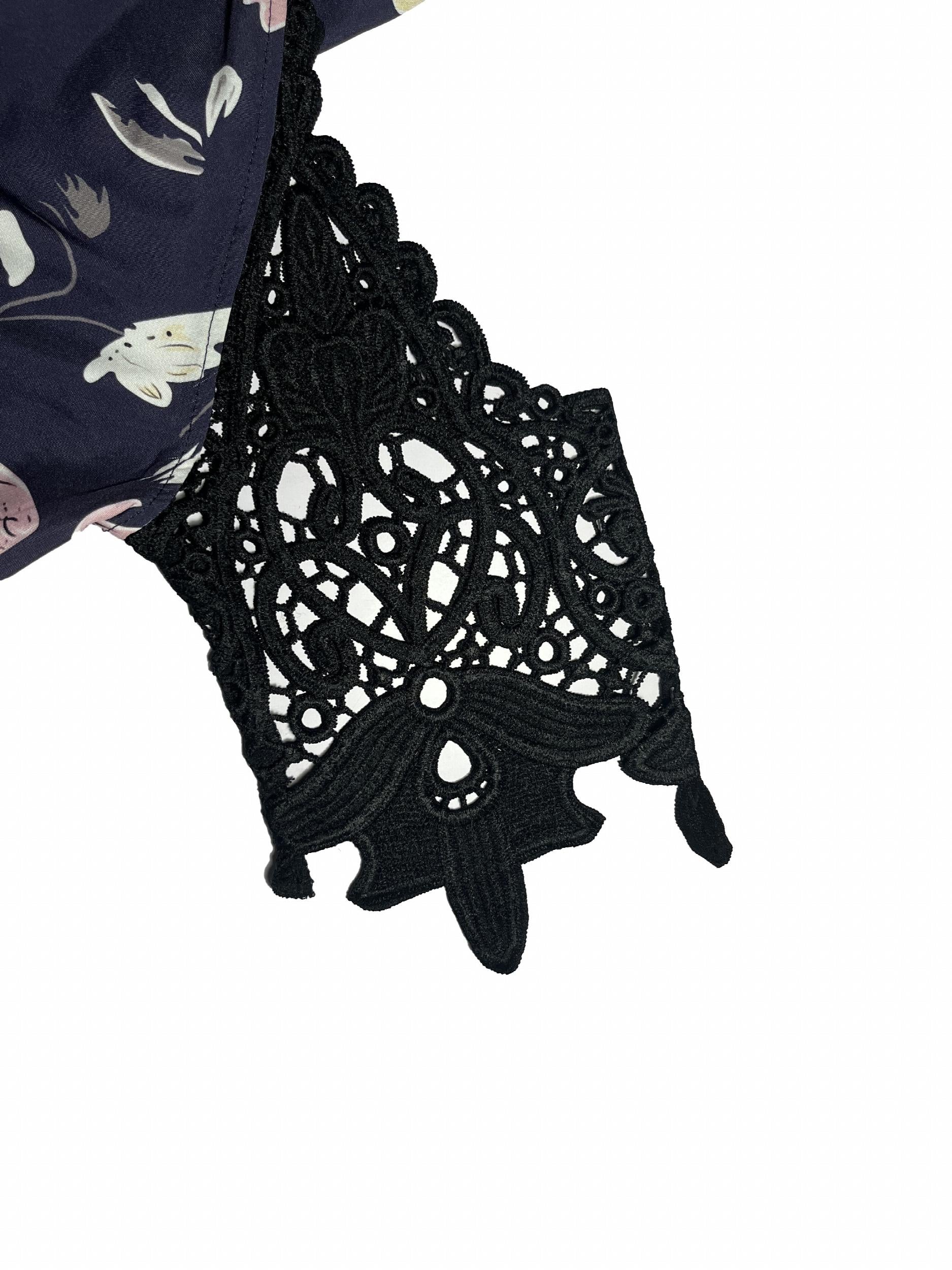  Casual Dress Women's Plus Floral Print Lace Cold Shoulder Midi Dress