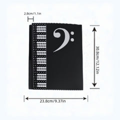Music Score Book A4 Folder Stave Piano Insert Clip