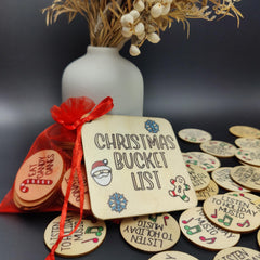 Christmas Countdown Tokens Set Advent Calendar Coins Wooden Calendar