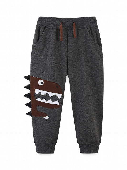 Dinosaur Print Kids Sweatpants Boys Jogger Sports Pants