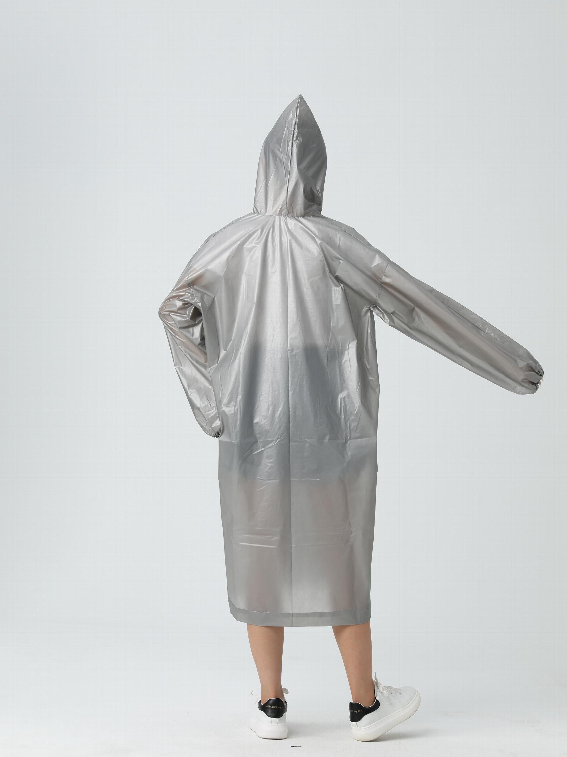Reusable Rain Poncho for Adults with Hood