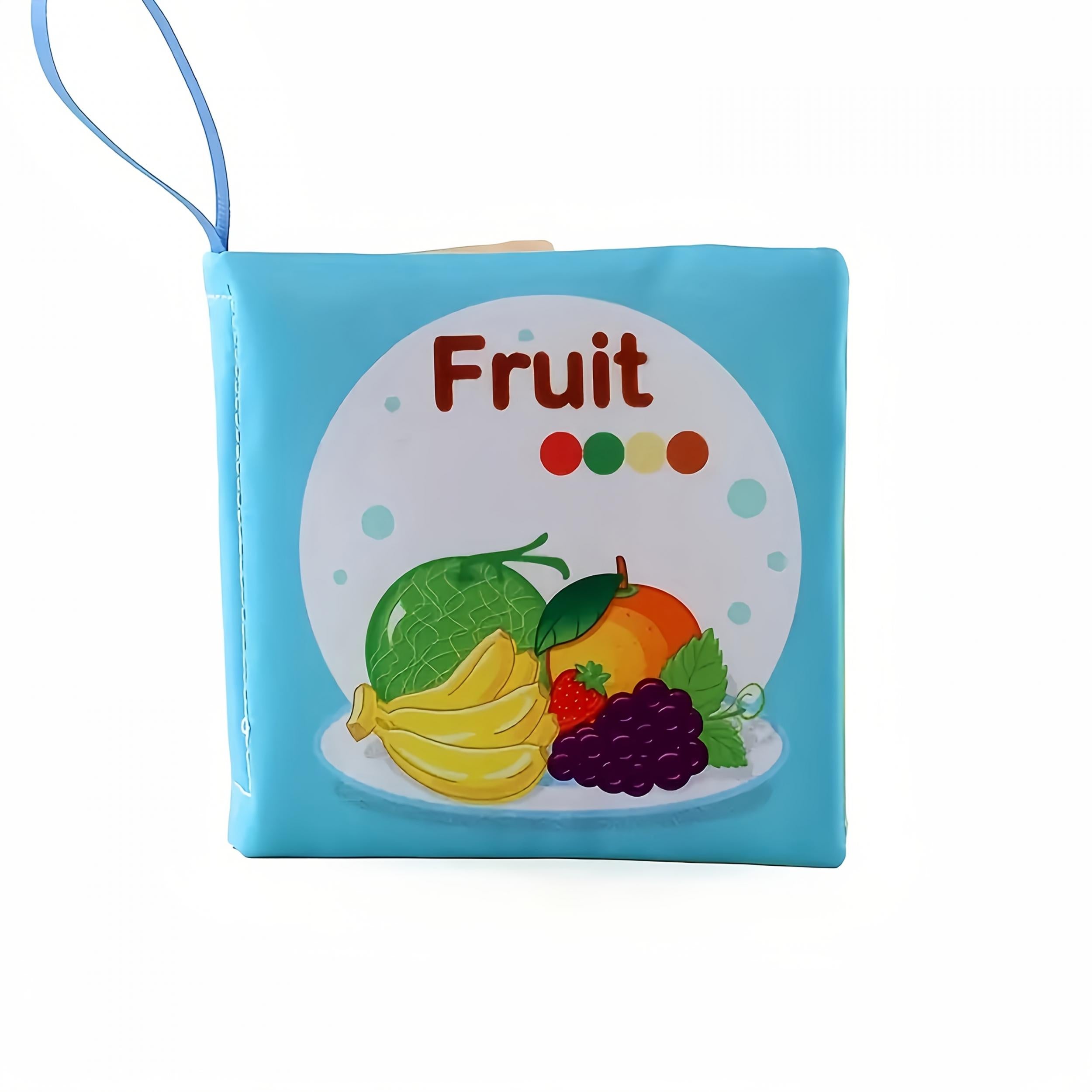 Fabric Book Set for 0-36 Months, Animal Vehicle Fruit & Vegetable Themes