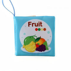 Fabric Book Set for 0-36 Months, Animal Vehicle Fruit & Vegetable Themes