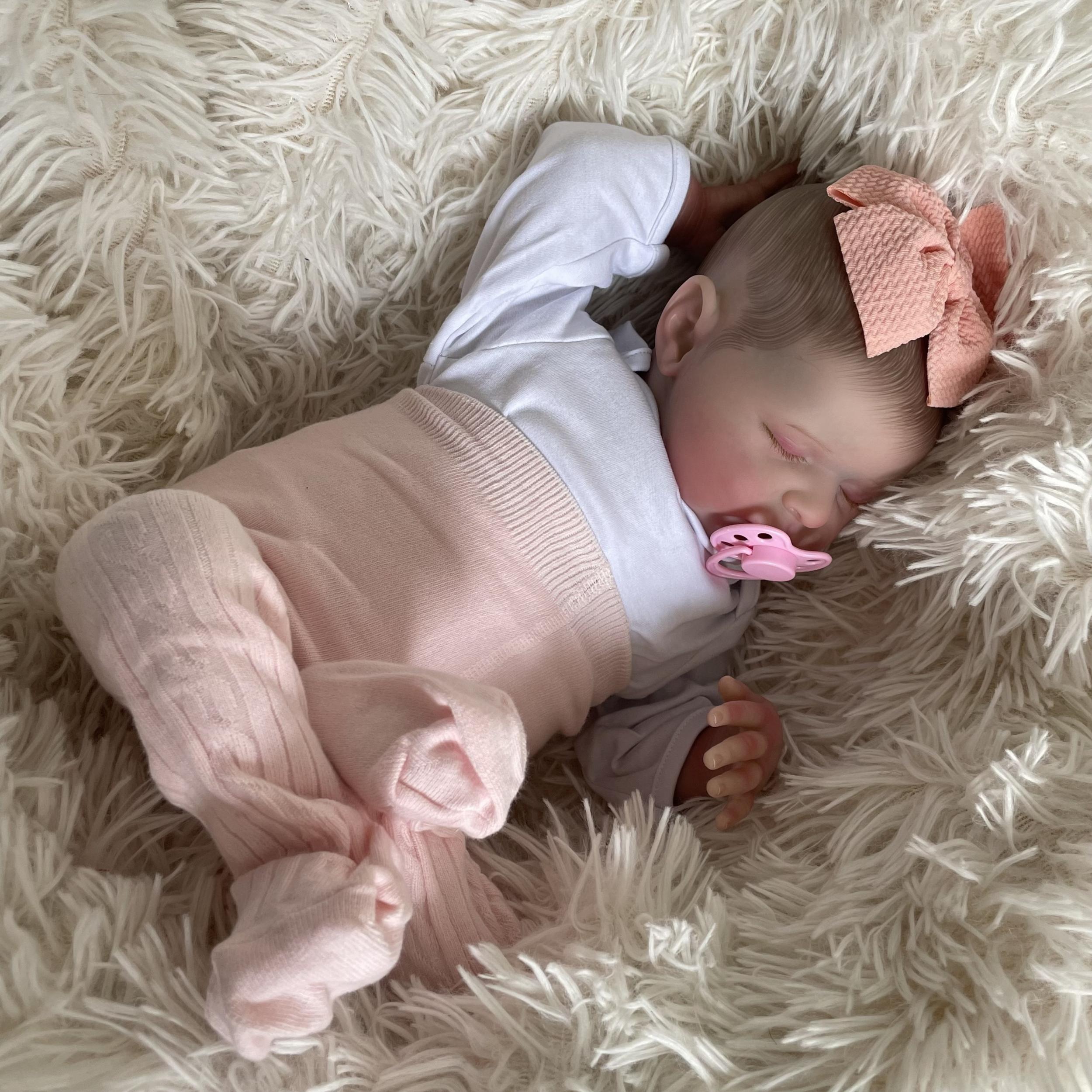 Hand Painted 19" Sleeping Doll with Closed Eyes - Easter Ramadan