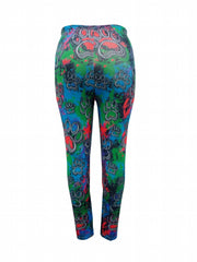  Casual Pants Women's Tie Dye & Paw Print Leggings