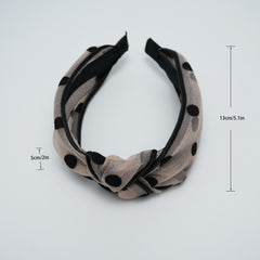 Polka Dot Knot Headband Wide Hairband for Girls