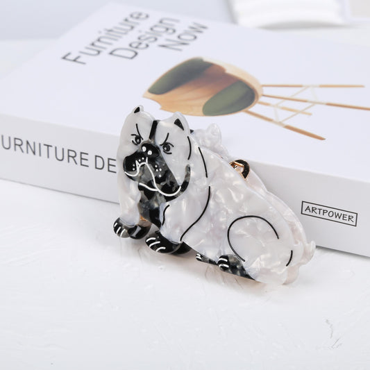 French Bulldog Hair Claw Nonslip Ponytail Holder
