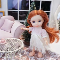 Charming 6 Inch Princess Doll Pink Fashionable Collectible Toy
