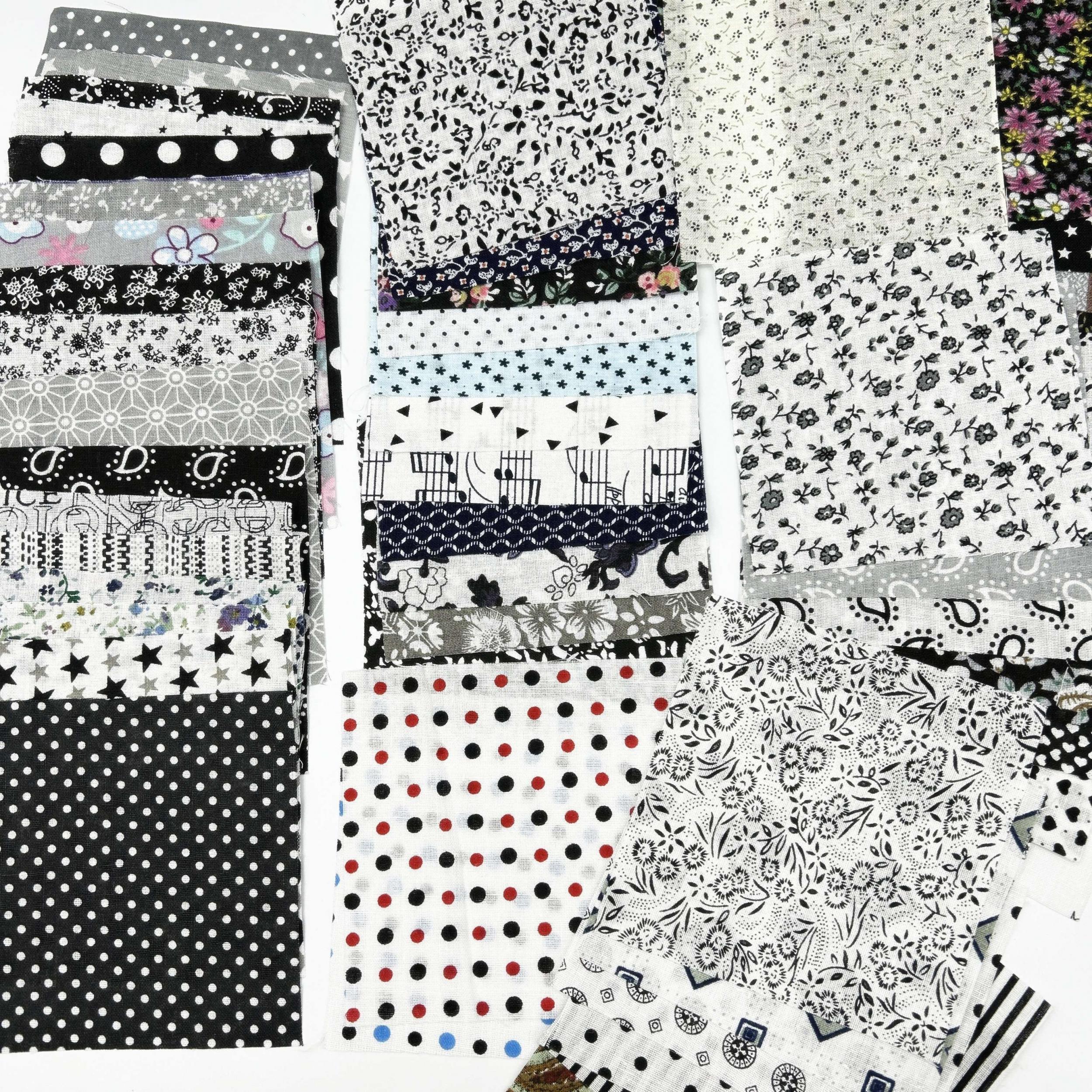 50pcs Light Cotton Cloth Set for DIY Sewing Scrapbooking Quilting Craft
