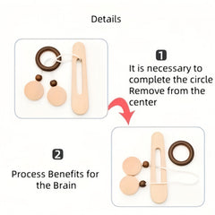 Wooden Puzzle Column Brain Teaser Lock 3D Dismantling Mind Game