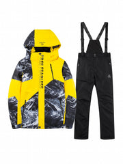 Men's Tie Dye Hooded Jacket & Trouser Ski Suit