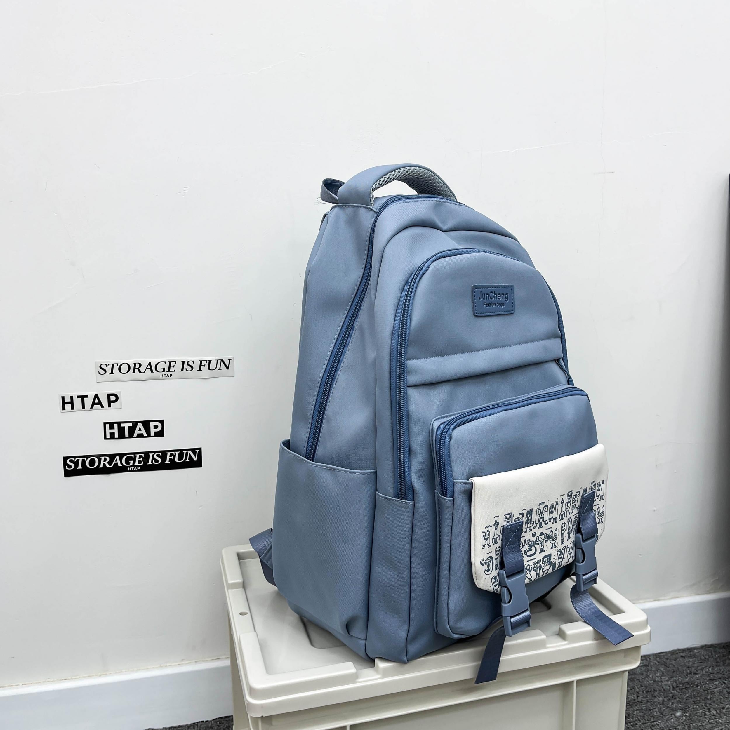 High School Middle Students Backpack Cartoon Pattern Foldable Travel Bag