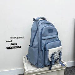 High School Middle Students Backpack Cartoon Pattern Foldable Travel Bag