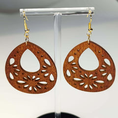 Boho Dangle Earrings Wooden Jewelry Female Gift