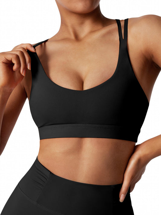 Solid Seamless Strap Sports Underwear Fitness Yoga Running Underwear