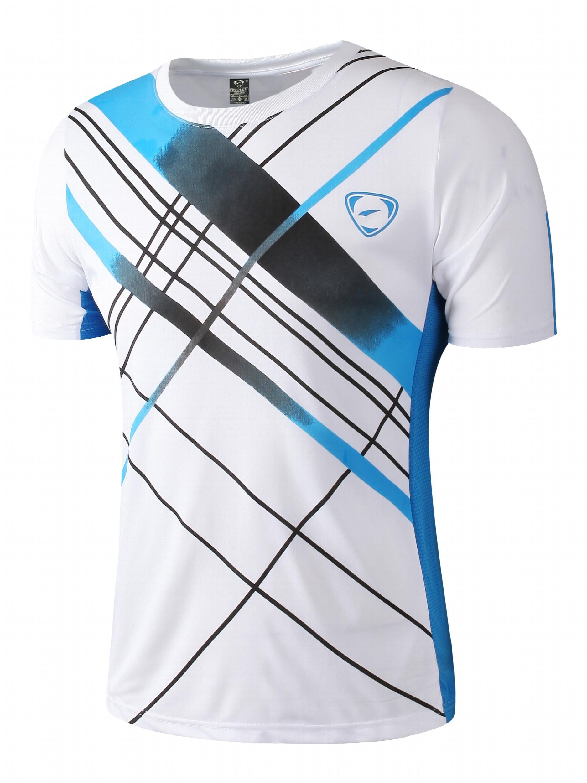 Men's Sport Tee Shirt Dry Comfort Performance Tennis Golf Bowling