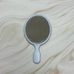 Oval Hand Makeup Mirror Portable Handle Beauty Mirror Single Side Makeup Mirror