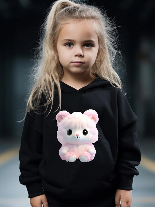 Kid's Cartoon Toy Print Hoodie & Pants Set Girl's Sporty Clothes