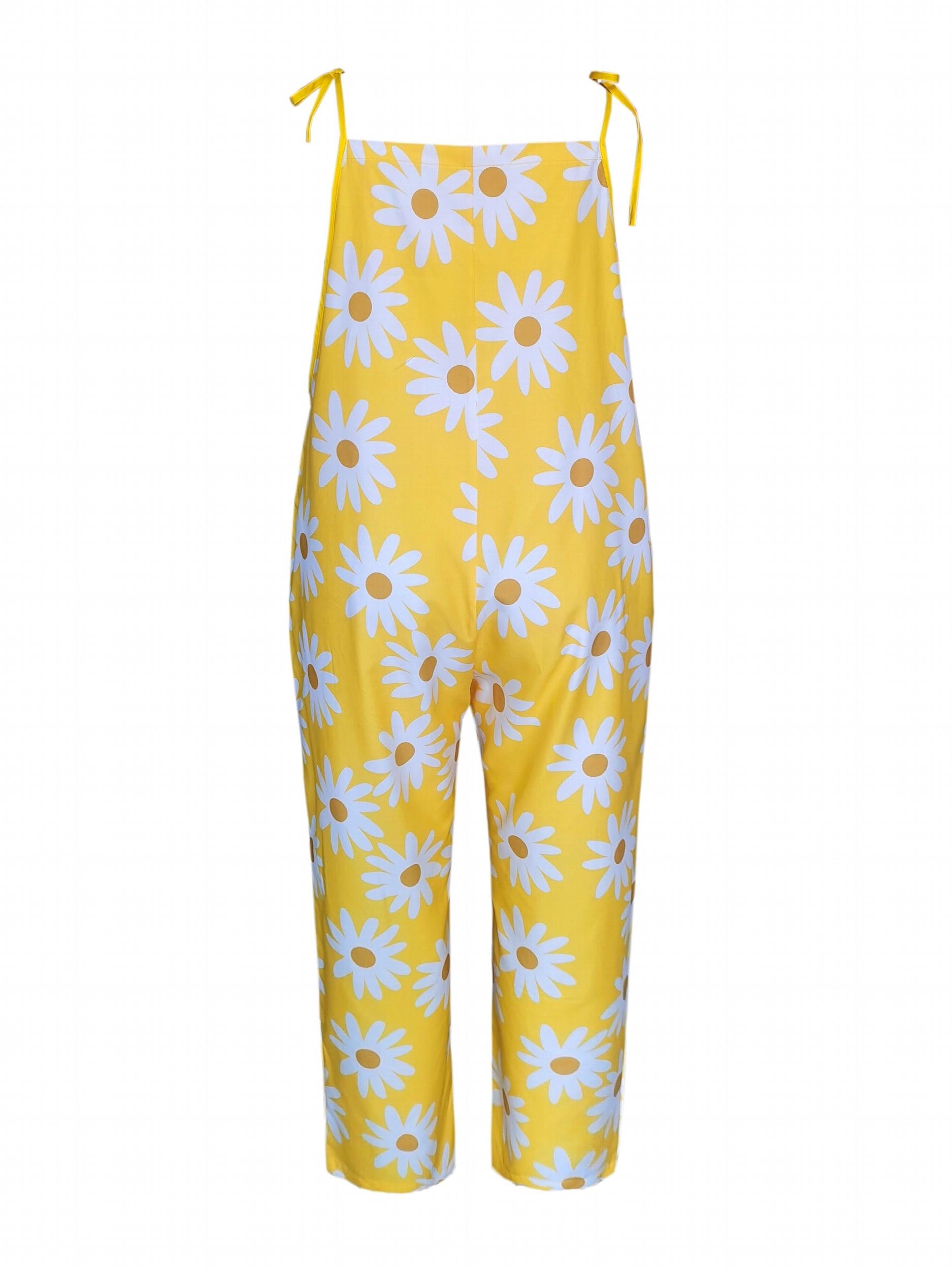  Floral Print Cami Jumpsuit Women's Overalls