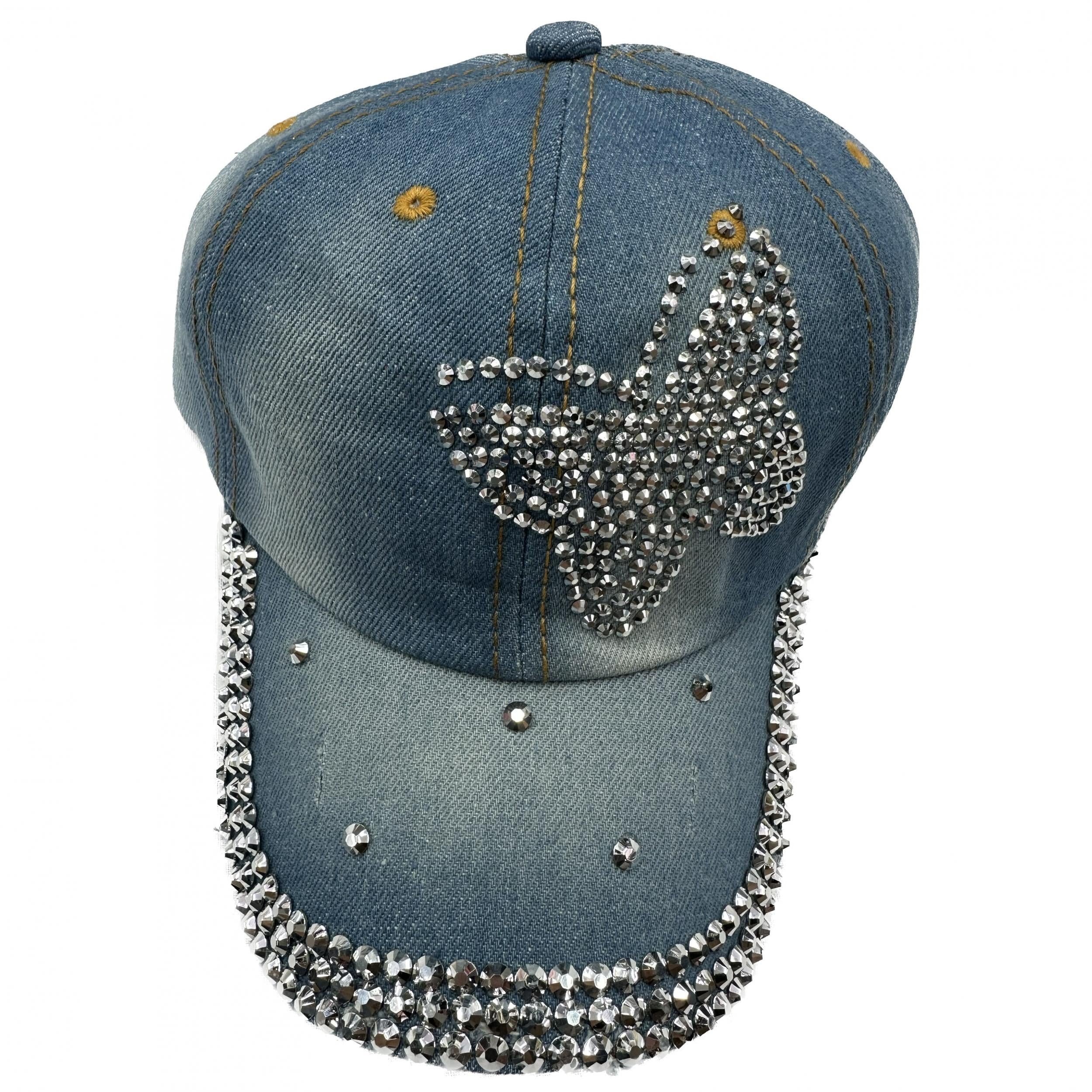 Unisex Sunshade Breathable Baseball Cap With Rhinestone