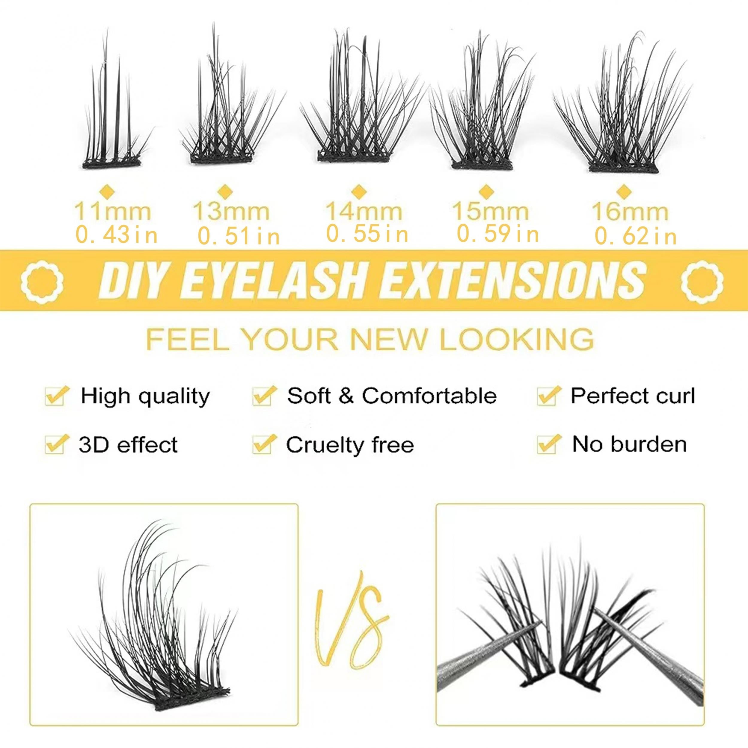 Cat Eye Lash Clusters Flat Lashes Natural Look