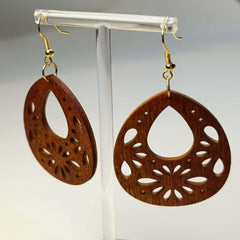 Boho Dangle Earrings Wooden Jewelry Female Gift