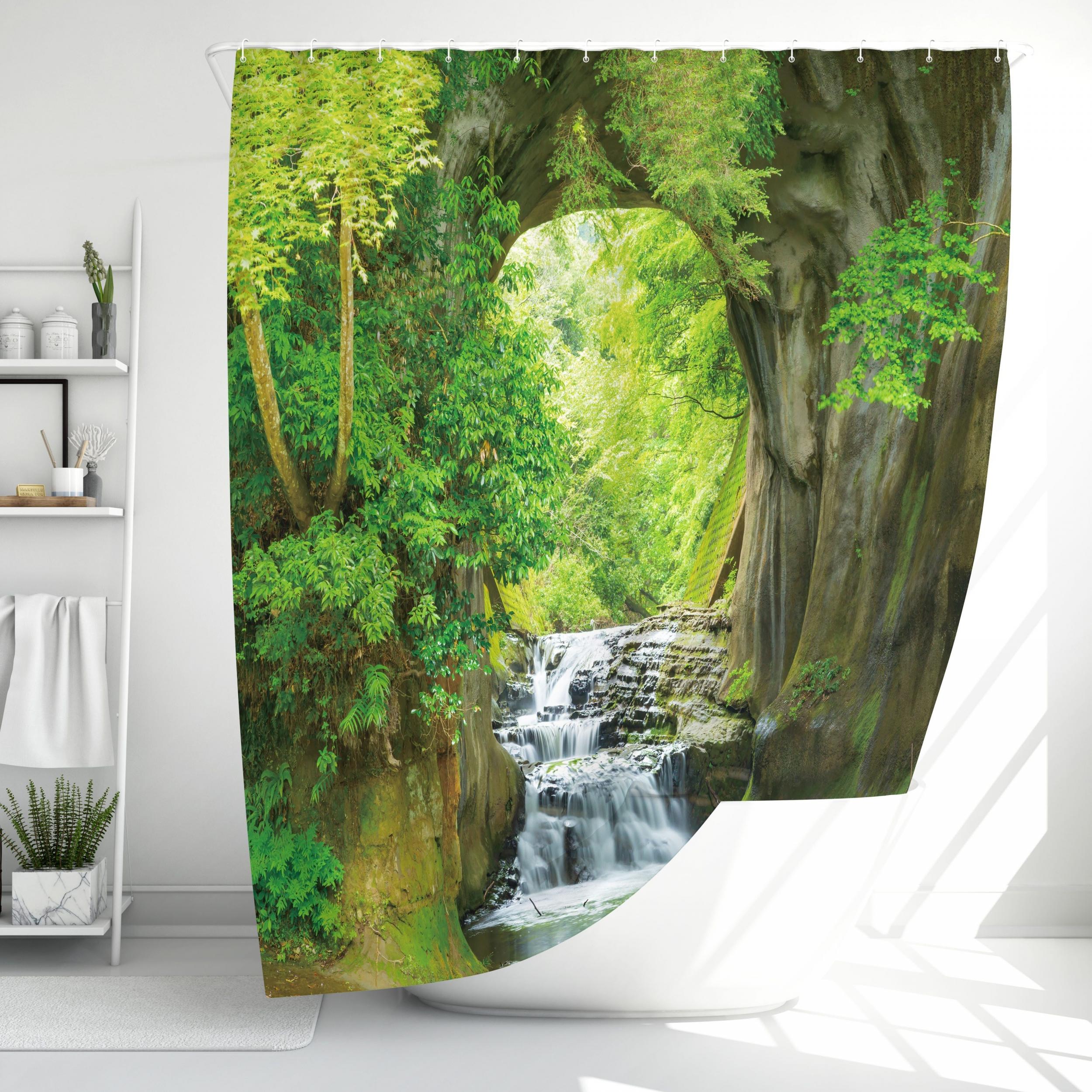 Stylish Forest Pattern Shower Curtain - Waterproof & Mildew Proof