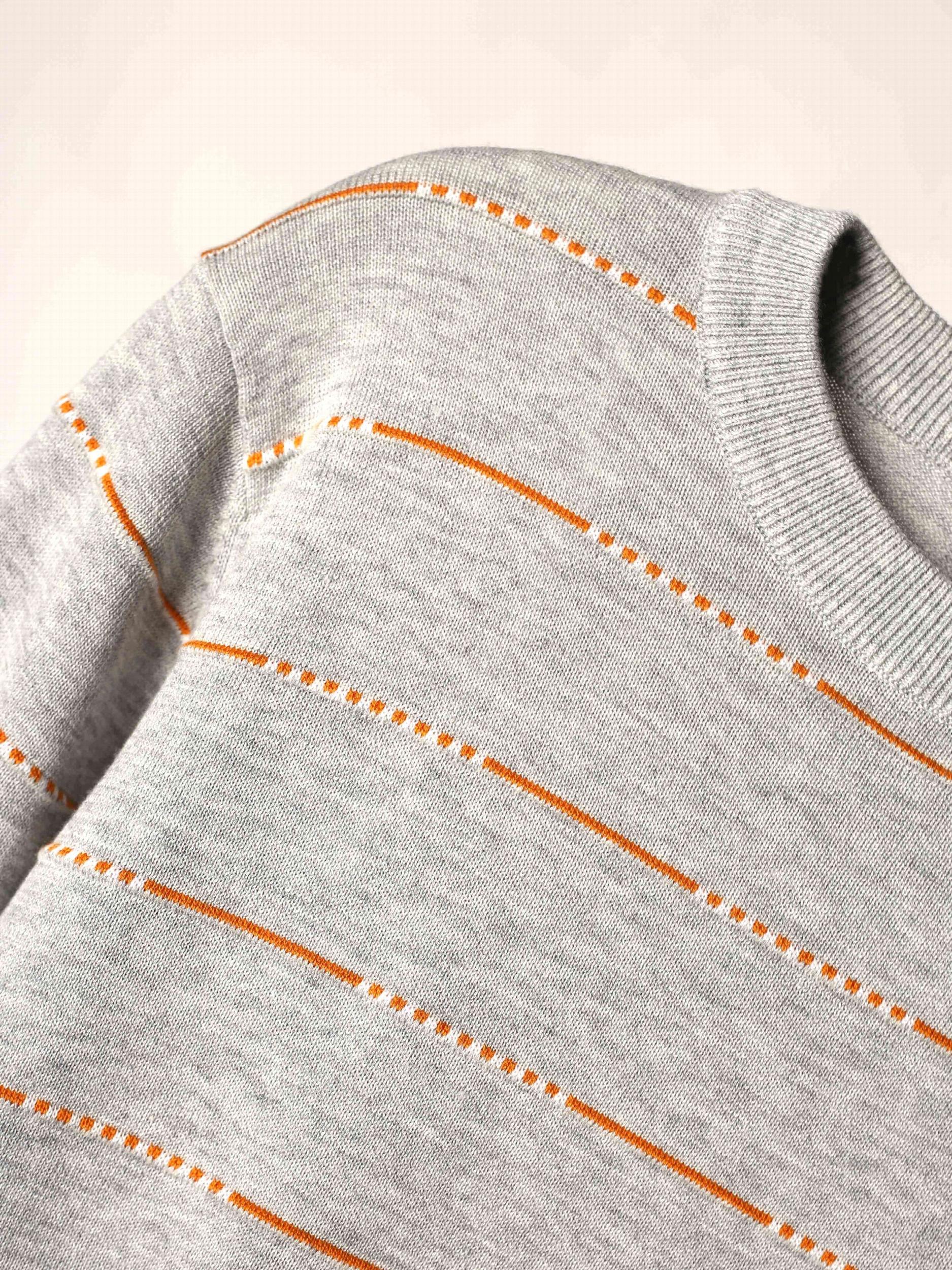 Men's Wool Blend Striped Pullover Sweater