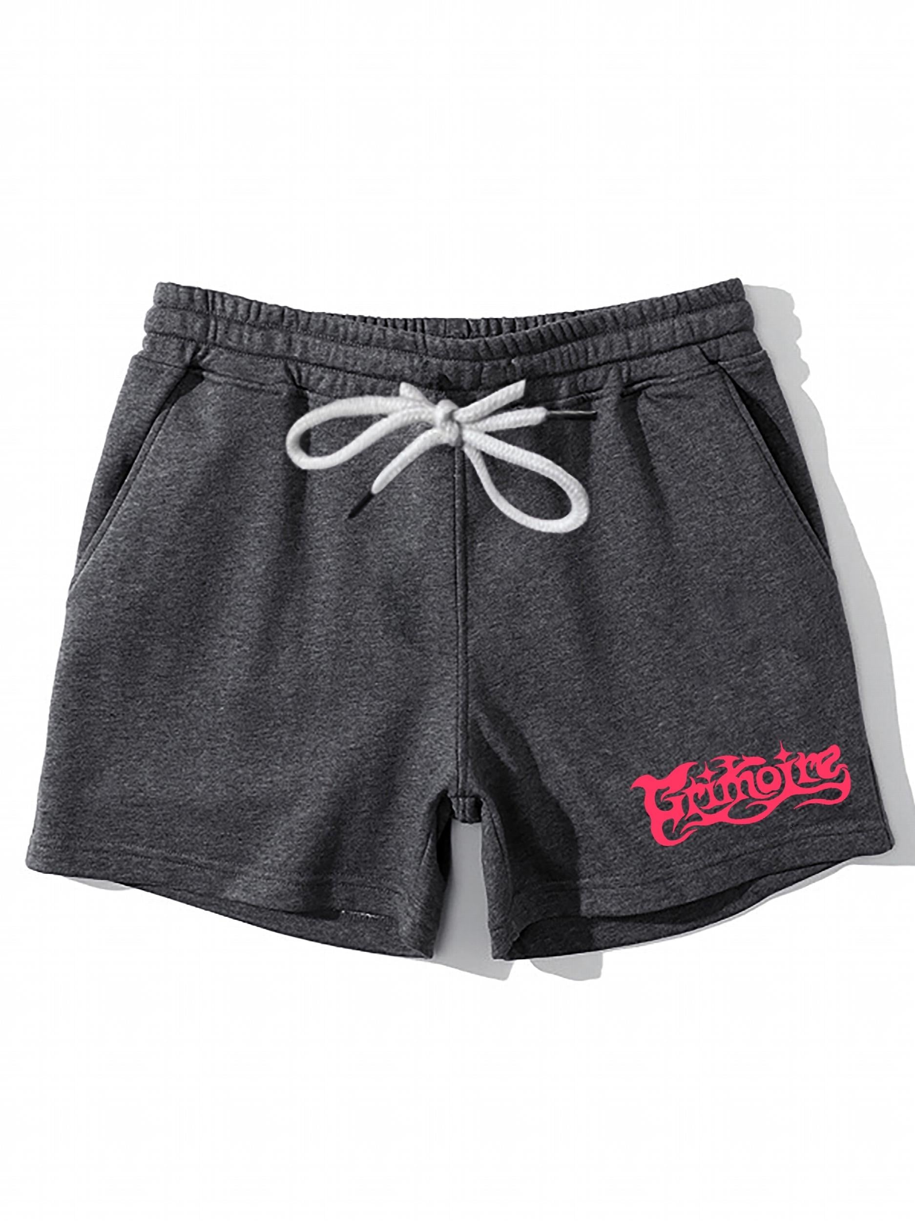 Men's Streetwear Shorts Letters Graphic Print Drawstring Stretchy Short Pants