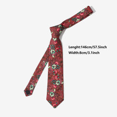 Men's Floral Cotton Tie for Fashion and Parties