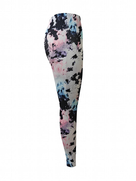 Tie Dye Yoga Workout Pants High Stretch Running Sports Fitness Leggings