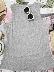  Basic Tank Top - Round Neck, Medium Stretch
