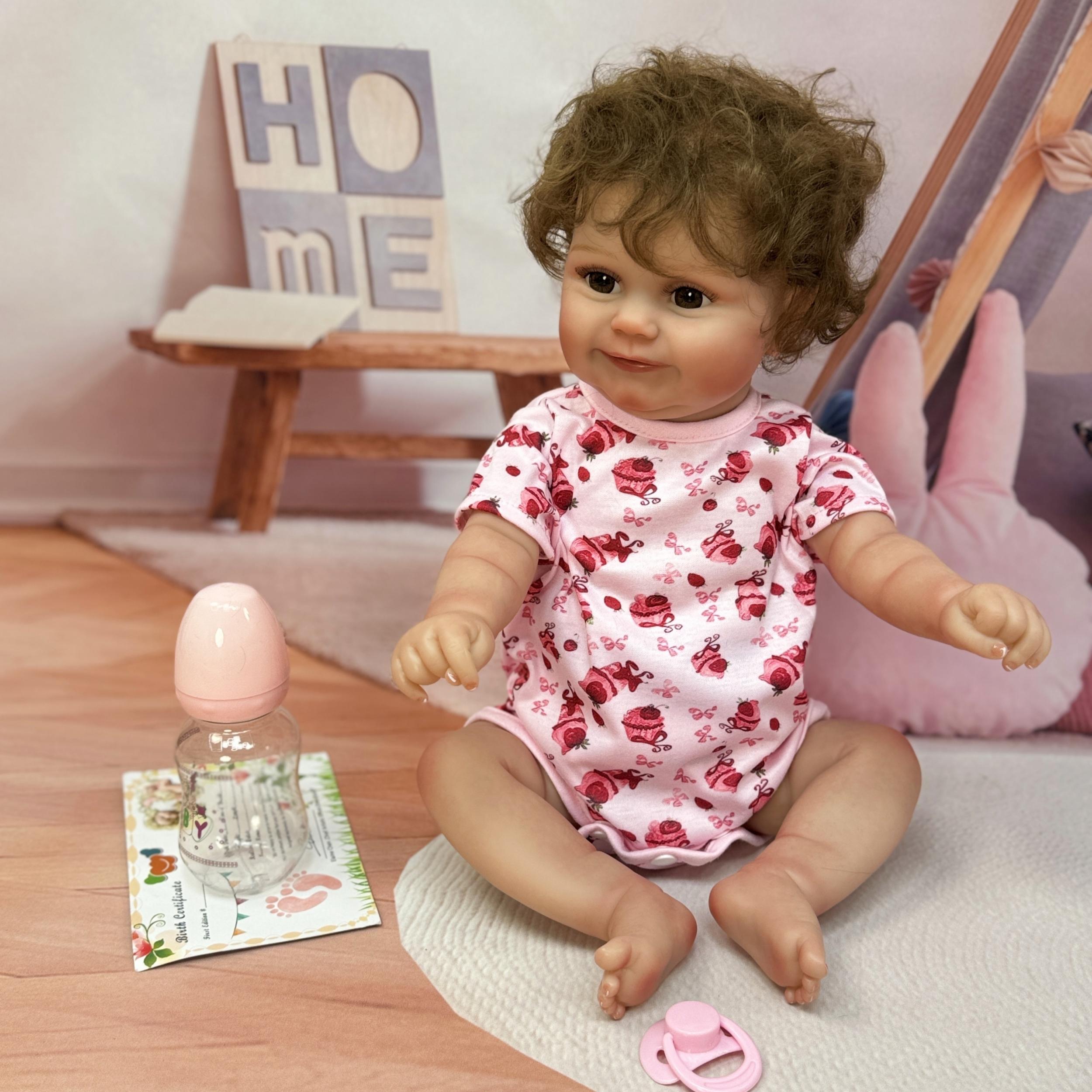 Adorable Maddie Reborn Doll with Rooted Hair - Waterproof Soft Touch Vinyl