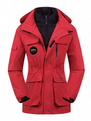 3 in 1 Outdoor Fleece Detachable Winter Jacket Women's Clothing