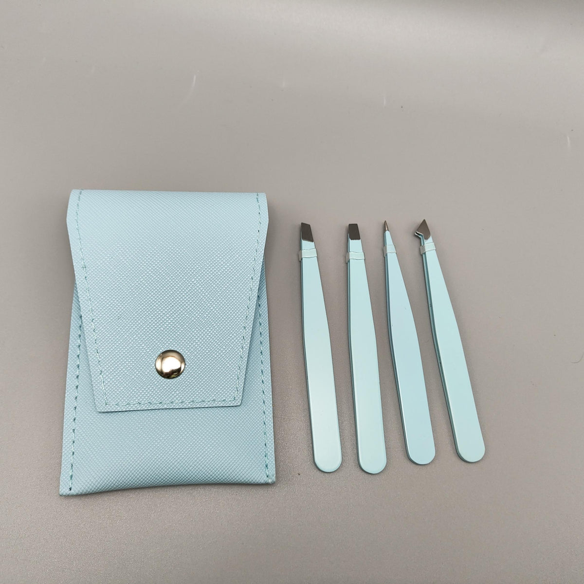 4pcs Stainless Steel Eyebrow Tweezer Set Face Hair Puller Clips