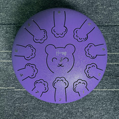 25cm 11-tone Panda Steel Tongue Drum Percussion Set