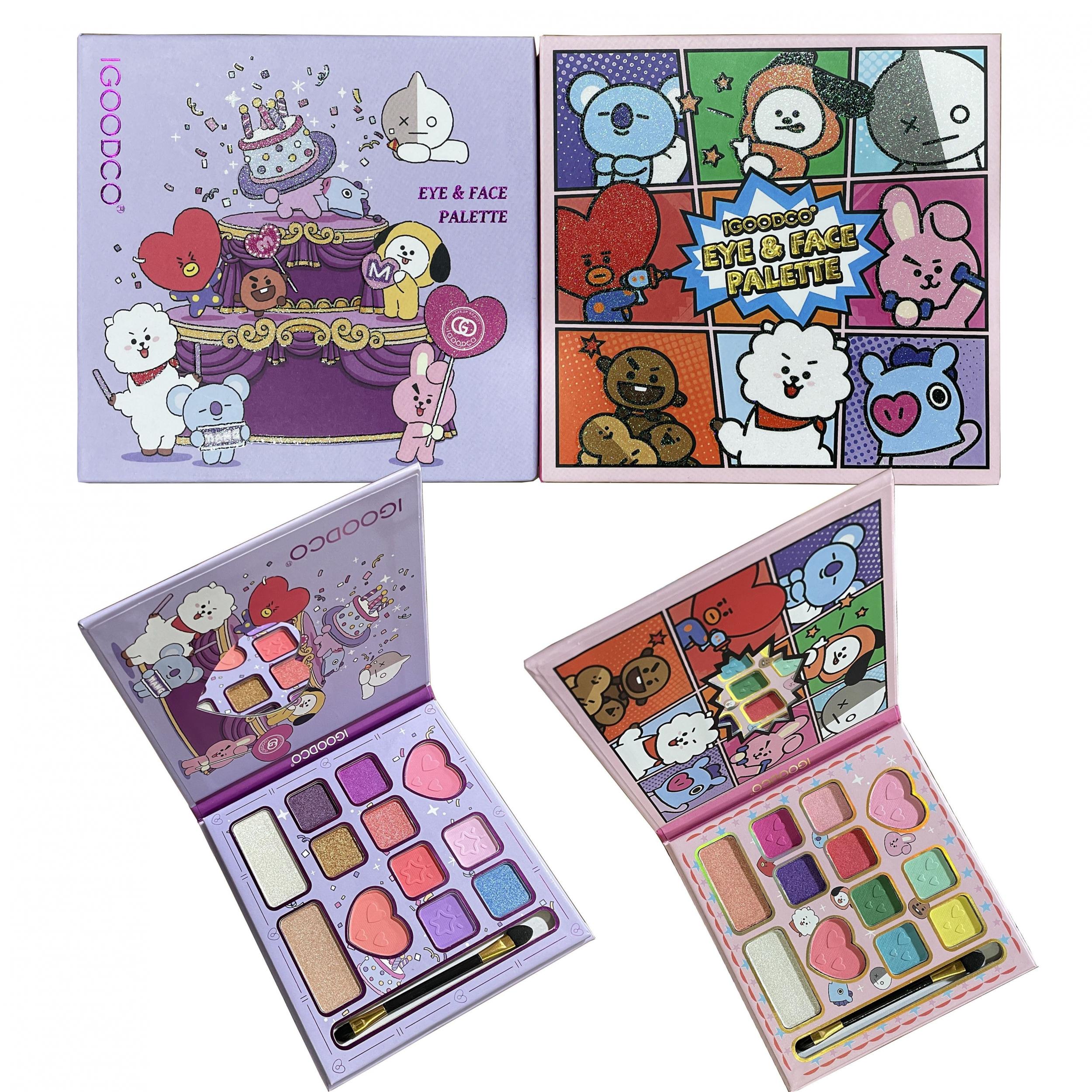 12-Color Portable Eyeshadow Palette Blush Highlighter 3-In-1 Makeup Palette