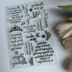 Birthday Wishes Clear Rubber Stamp Set for Card Decoration and DIY Crafts