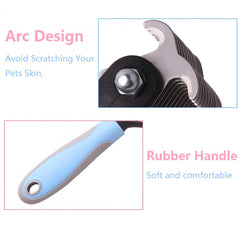 Pet Grooming Brush For Dogs And Cats - Shedding Tool And Hair Removal Comb