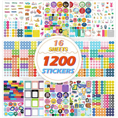 Planner Sticker Pack 1200PCS Month DIY Set