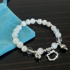 Boho Cat Head Quartz Bracelet Vintage Style Jewelry for Women