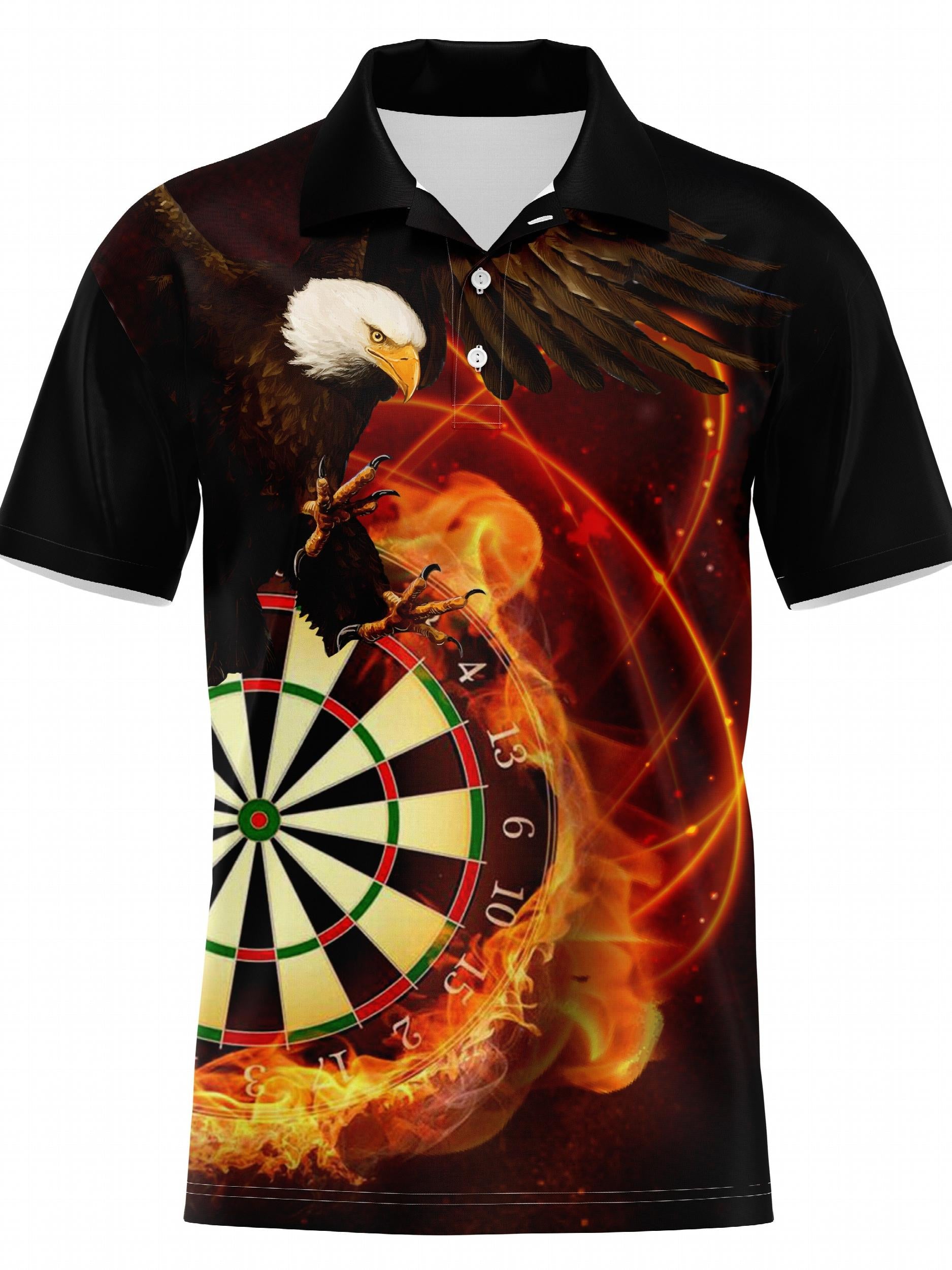 Eagle Pattern Men's Casual Button Shirt